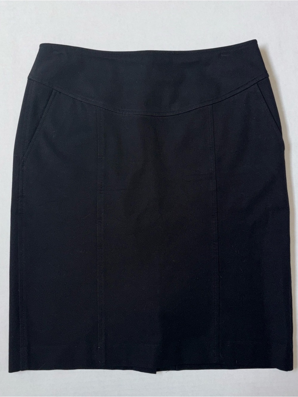 Banana Republic Black Stretch Pencil Skirt With Pockets Size 6 Career